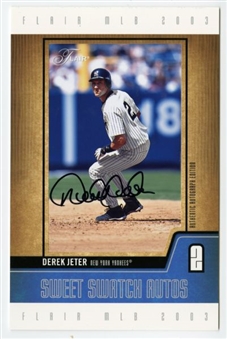 Derek Jeter Signed 5” x 7” Jumbo Flair Card
